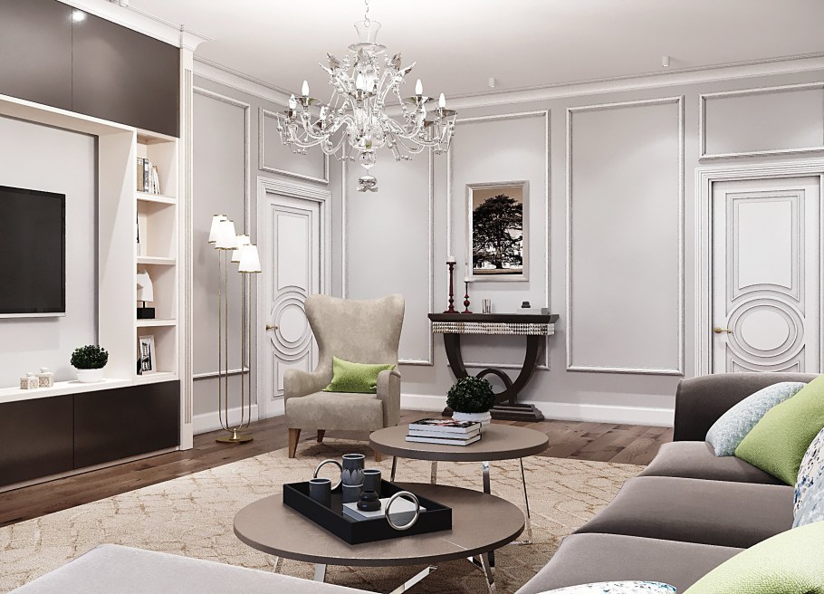 Белый камин Неоклассика Неоклассика