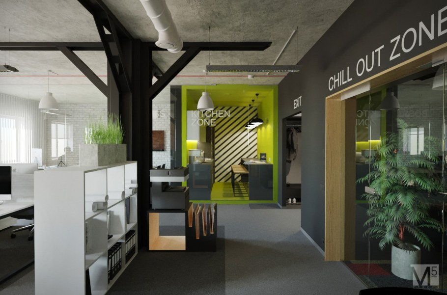 Небольшой офис в стиле лофт