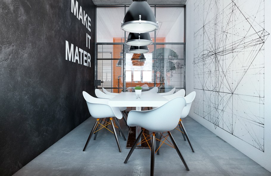 Офис в стиле Индастриал