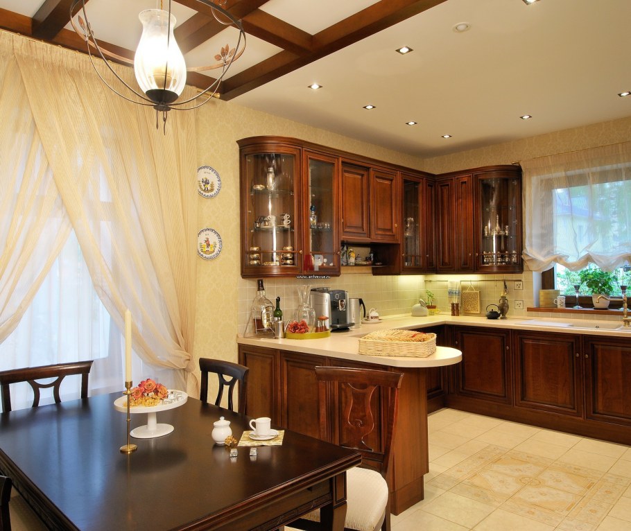 Красивые кухни с островком