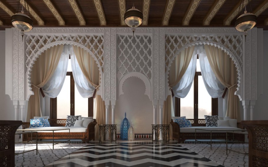 Стрельчатые арки Восточный интерьер