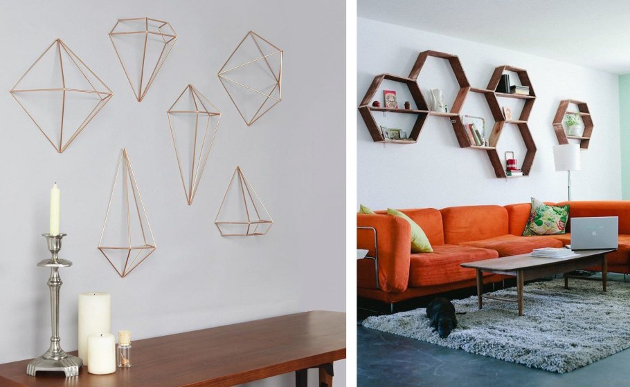 Отделка стен в стиле геометрия