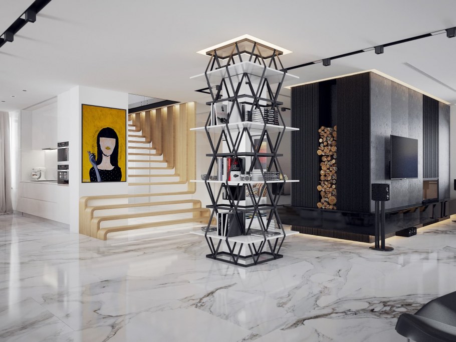 Многофункциональный геометрические формы в интерьере квартиры