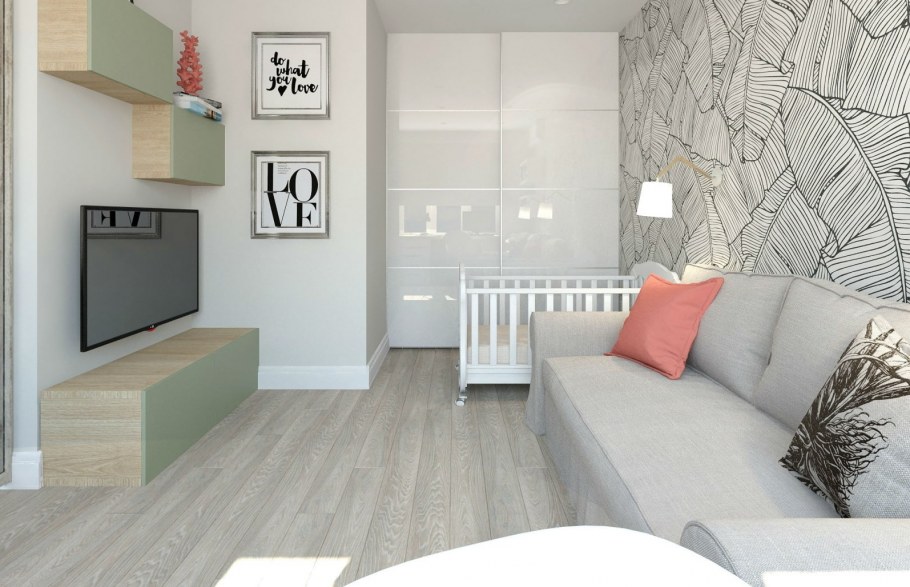 Интерьер однокомнатной квартиры 38 кв.м