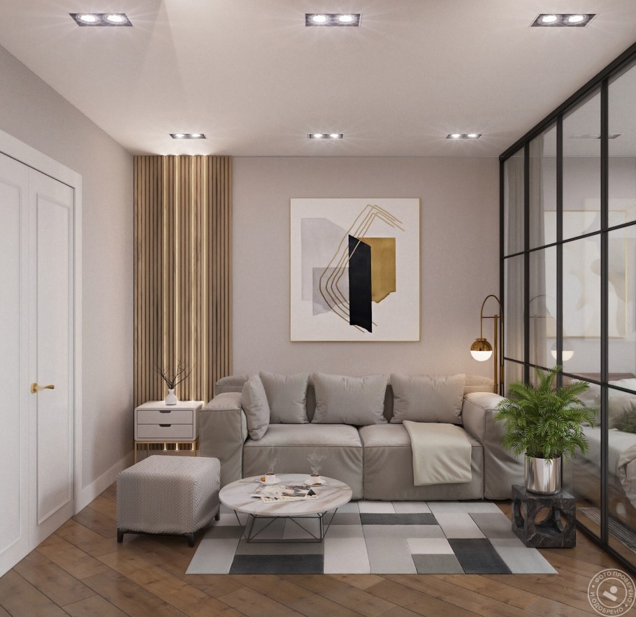 Вместительный интерьер в однушку