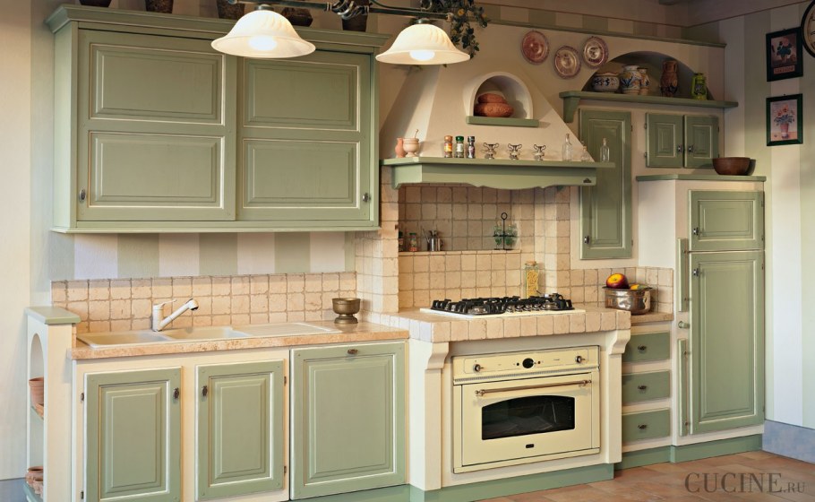 Кухня в стиле Прованс в малогабаритной кухне