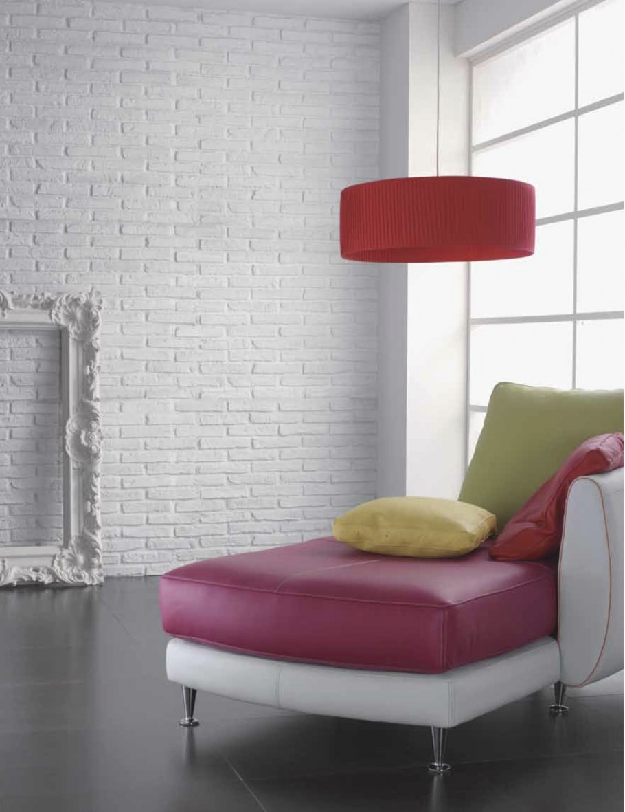 Разноцветный кирпич в интерьере