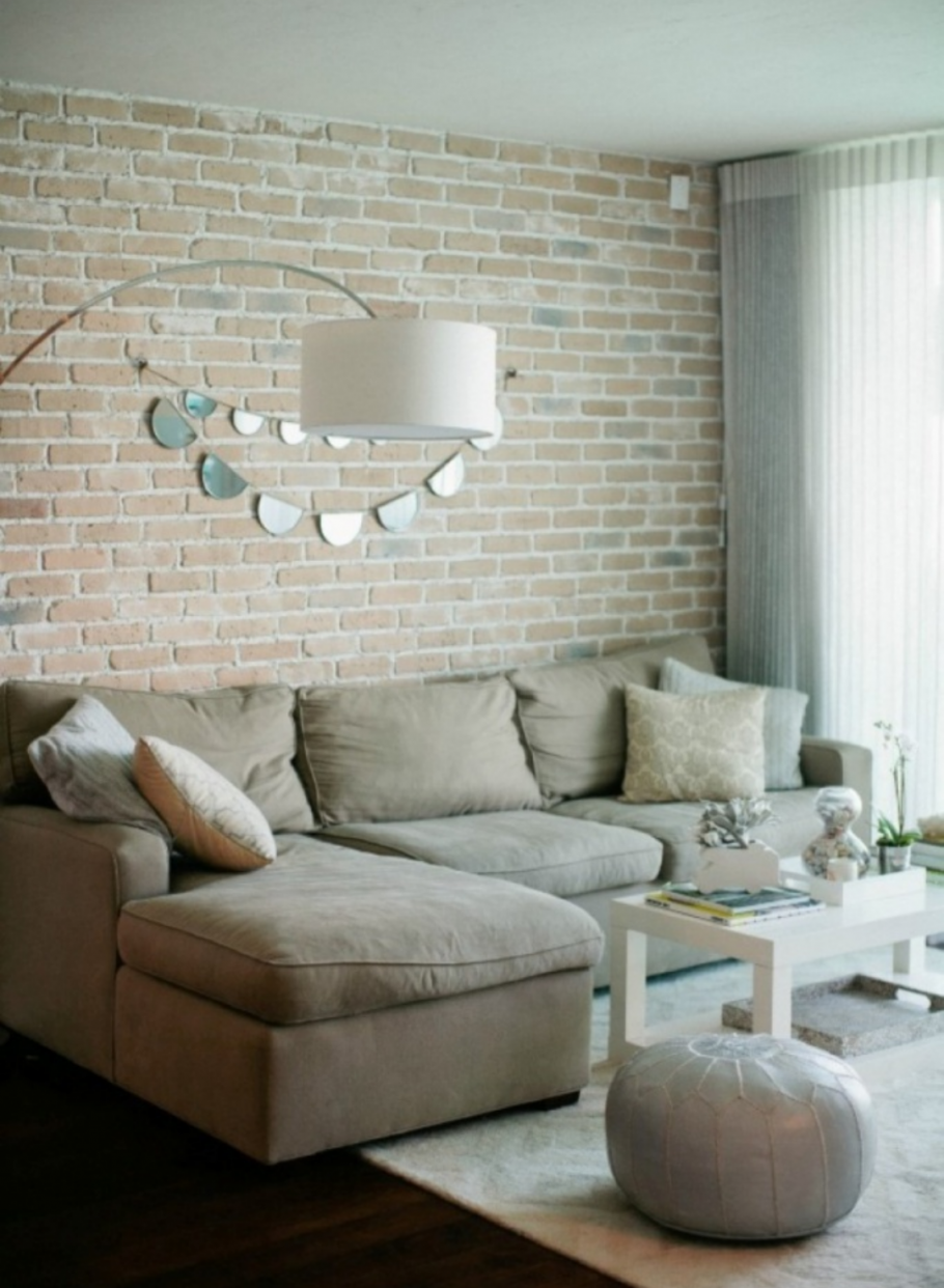 Отделка стен декоративным кирпичом