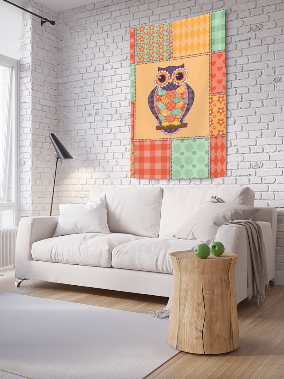 Панно в стиле пэчворк на стену