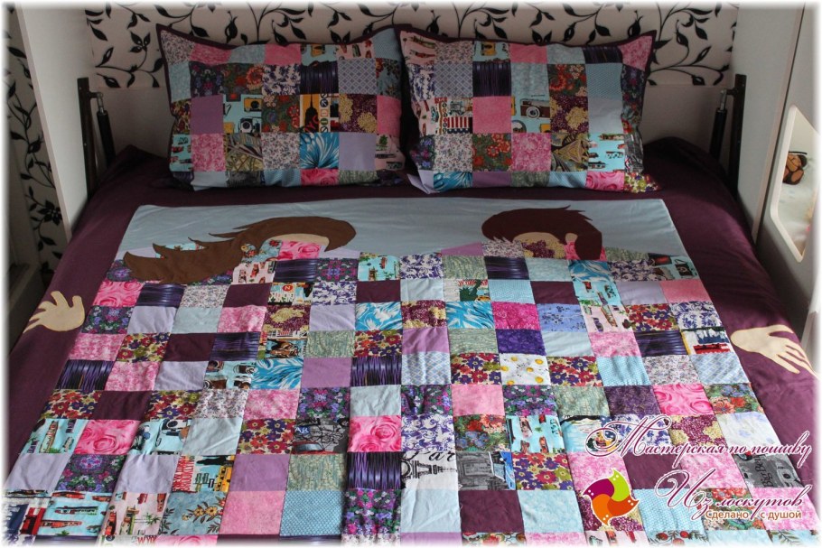 Необычное лоскутное одеяло