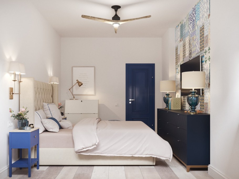 Маленькая спальня в средиземноморском стиле
