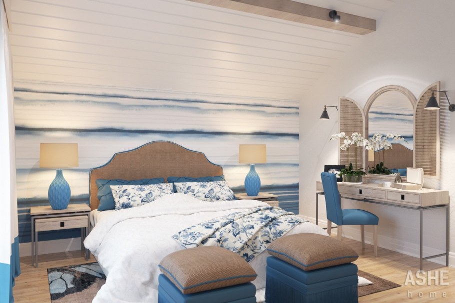 Спальня в средиземноморском стиле