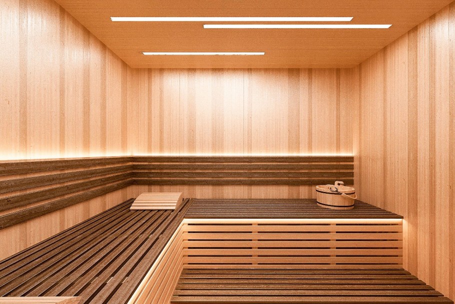 Интерьер парилки в бане