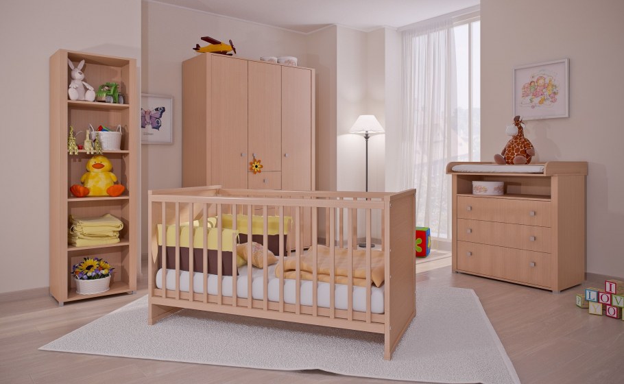 Комната с кроваткой для новорожденных