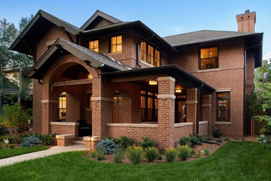 Загородный дом из кирпича