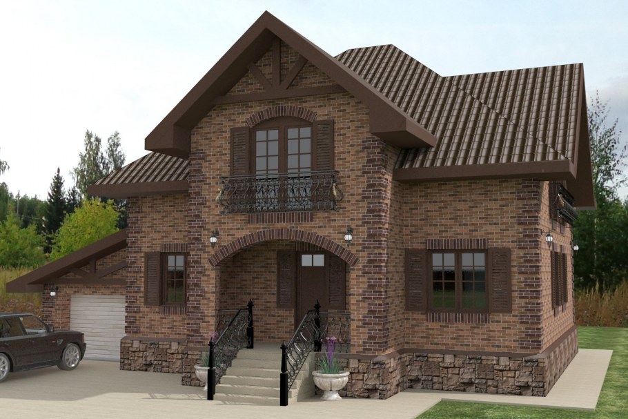 Красивые дома из кирпича