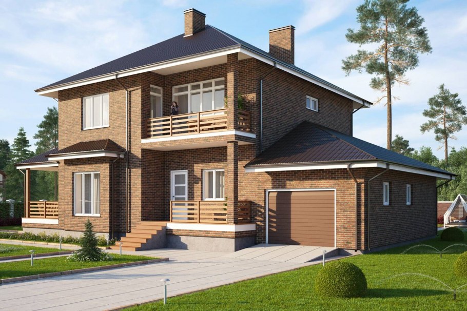 Коттедж из кирпича