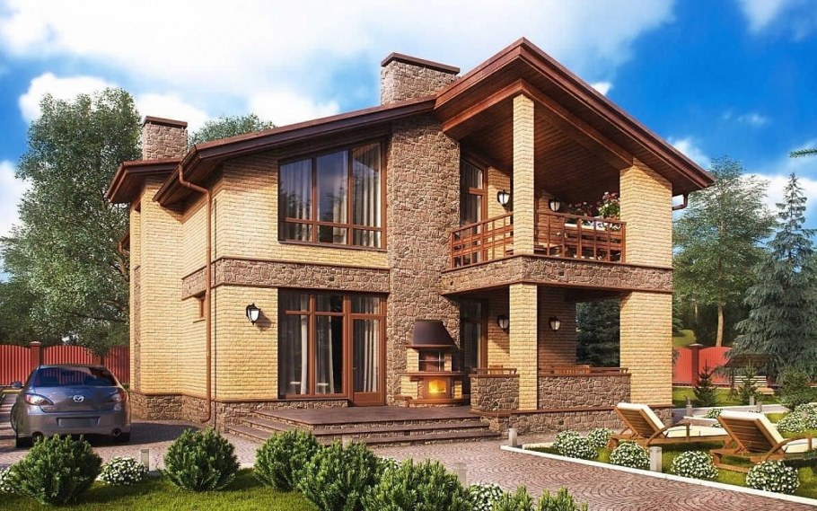 Двухэтажный коттедж