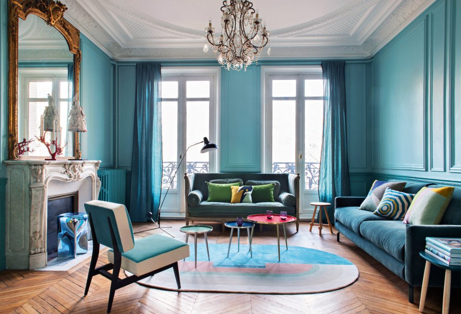 Цвет морской волны в интерьере