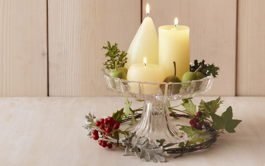 Сервировка пуансеттия