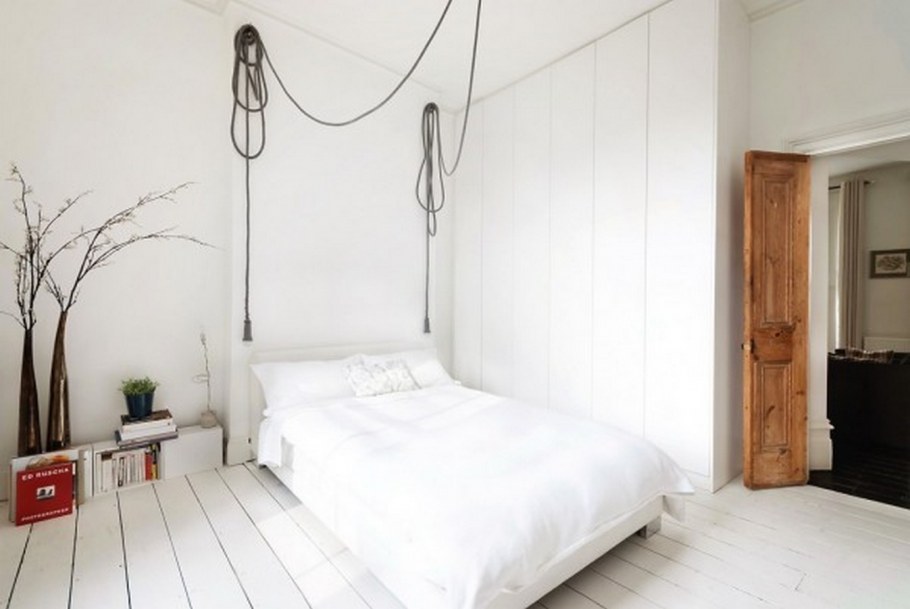 Спальня в скандинавском стиле яркая