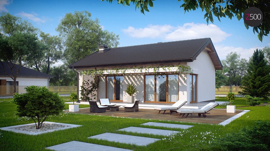 Одноэтажный дом 60 кв.м z500