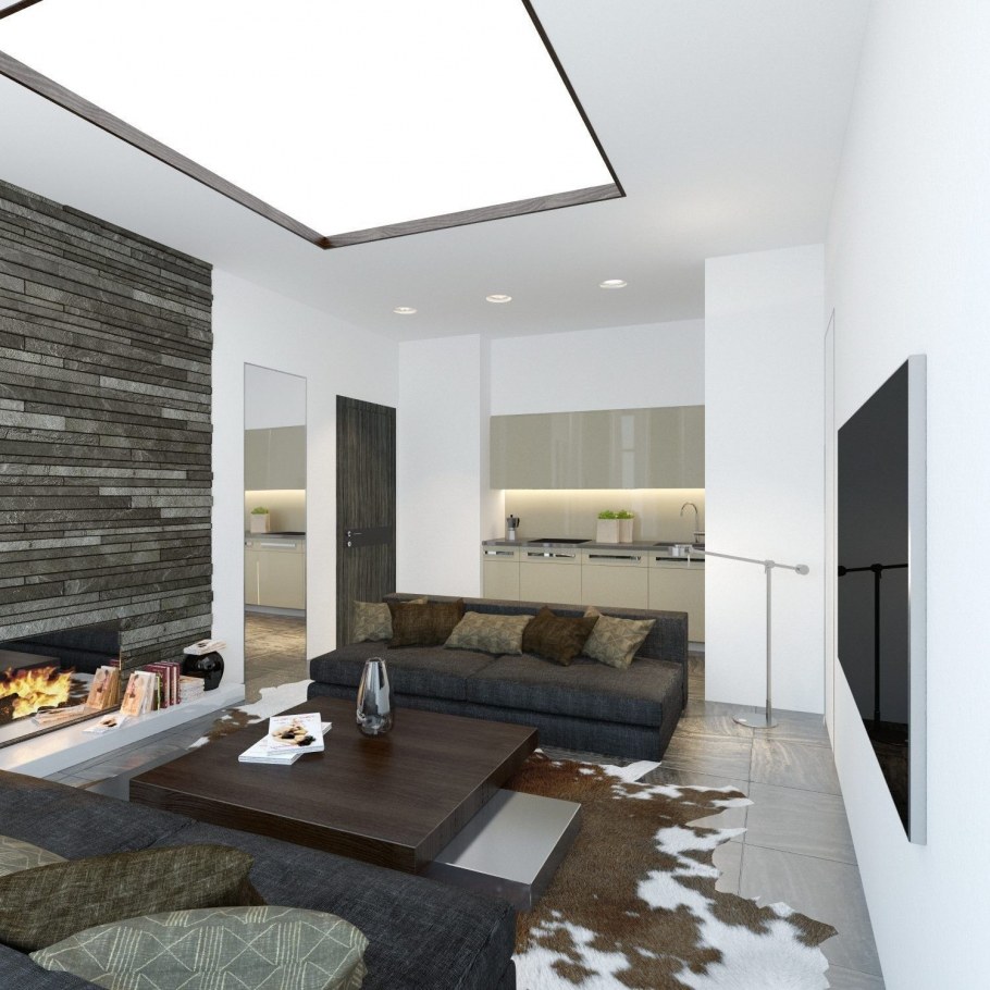 Дизайн интерьера в стиле конструктивизм сельского дома