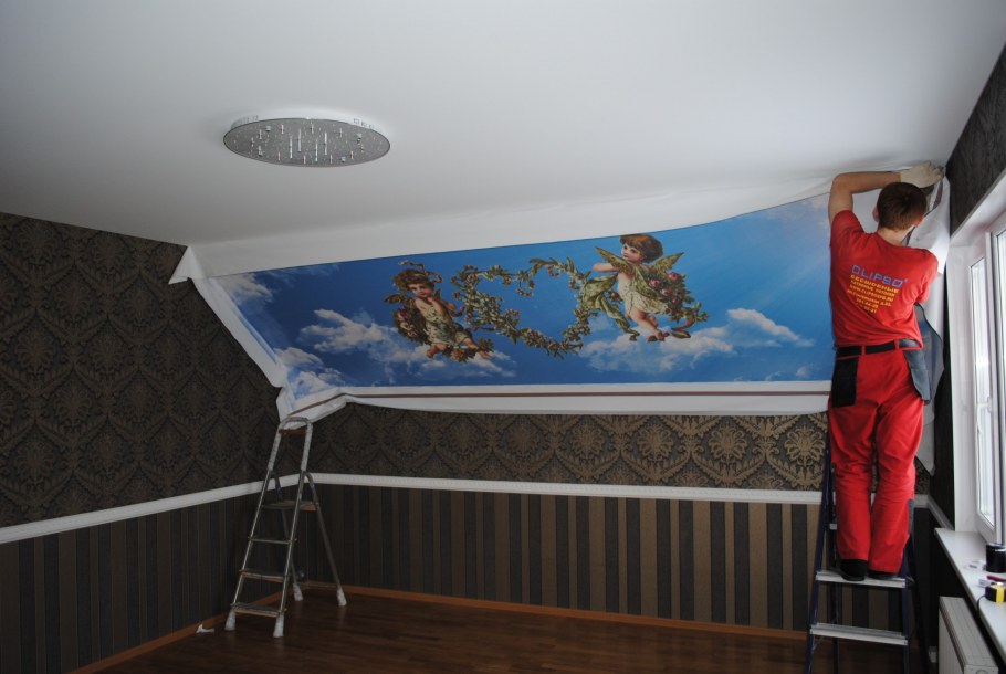 Фактурные натяжные потолки