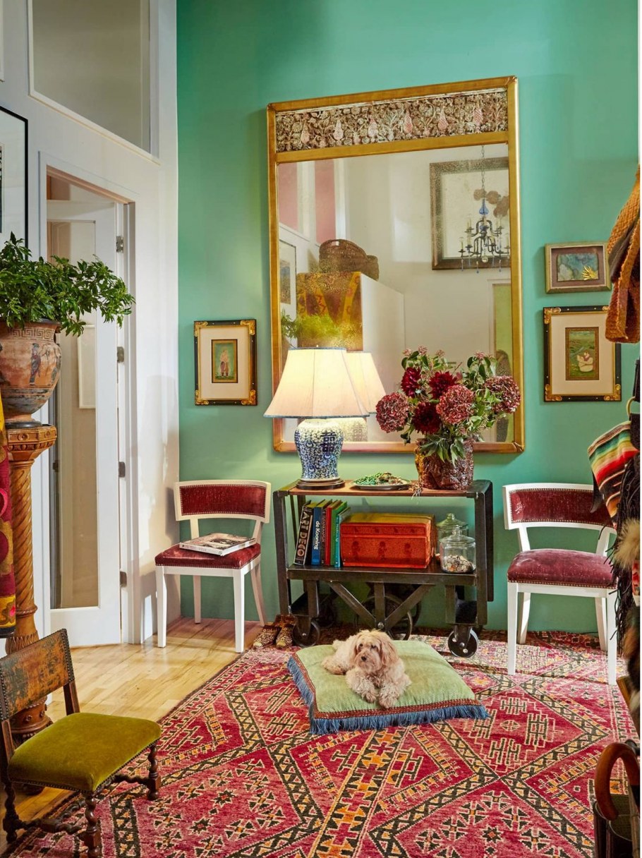 Английский зеленый цвет в интерьере