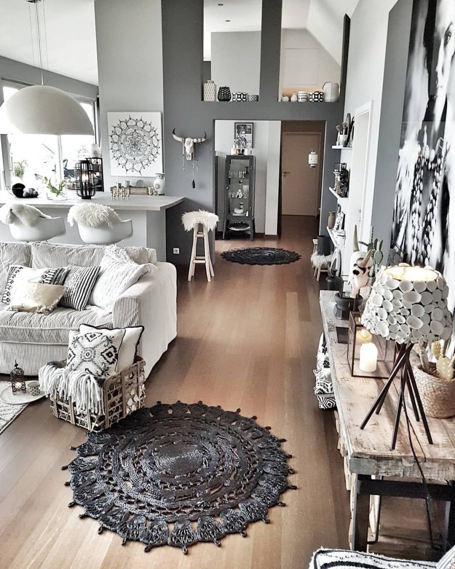 Гамак в комнате в стиле лофт