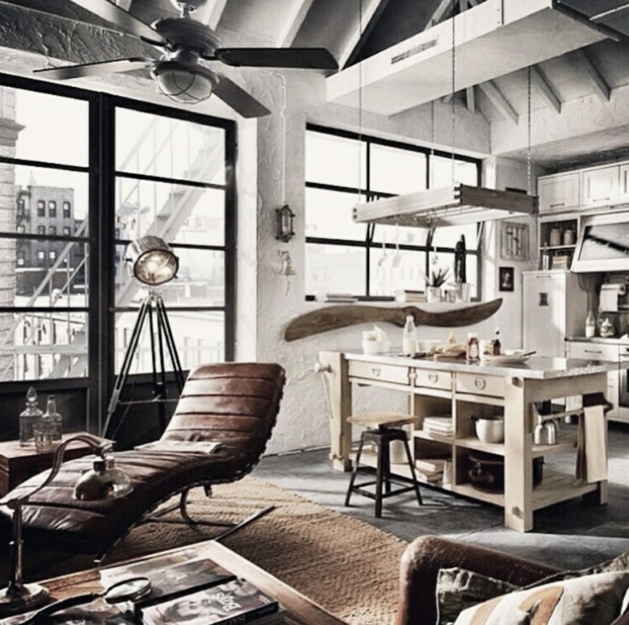 Чердак в стиле лофт