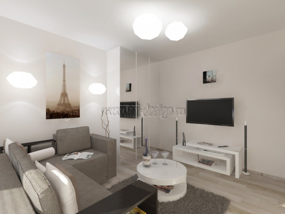 Интерьер квартиры 43 кв.м двухкомнатная