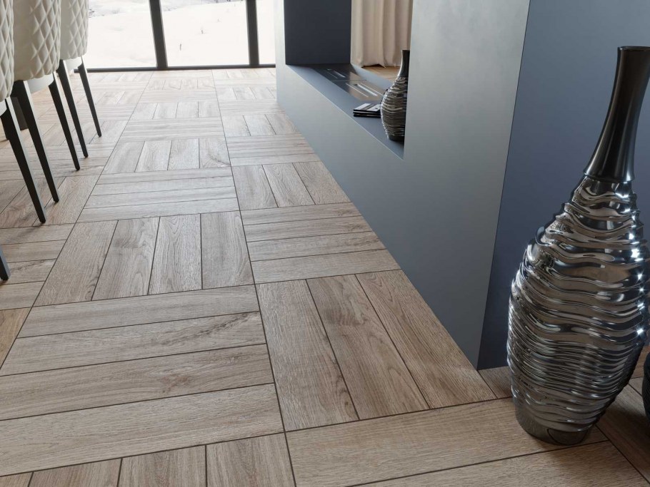 Напольная плитка Global Tile Орлеан светло коричневый 60x15,1