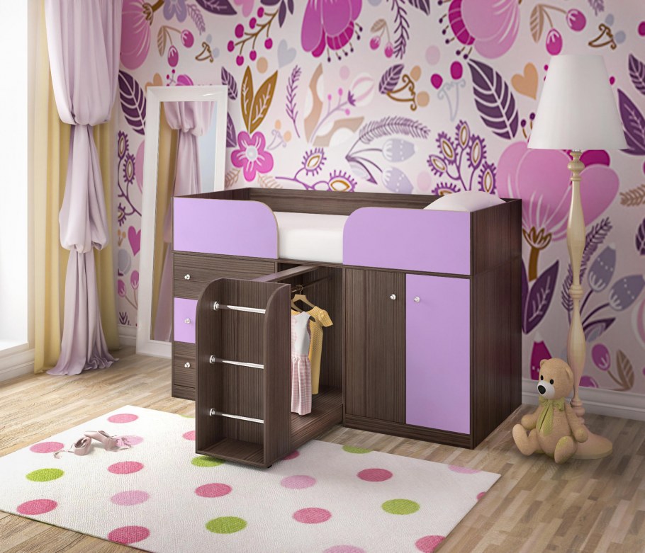 Кровать-чердак ЯРОФФ малыш