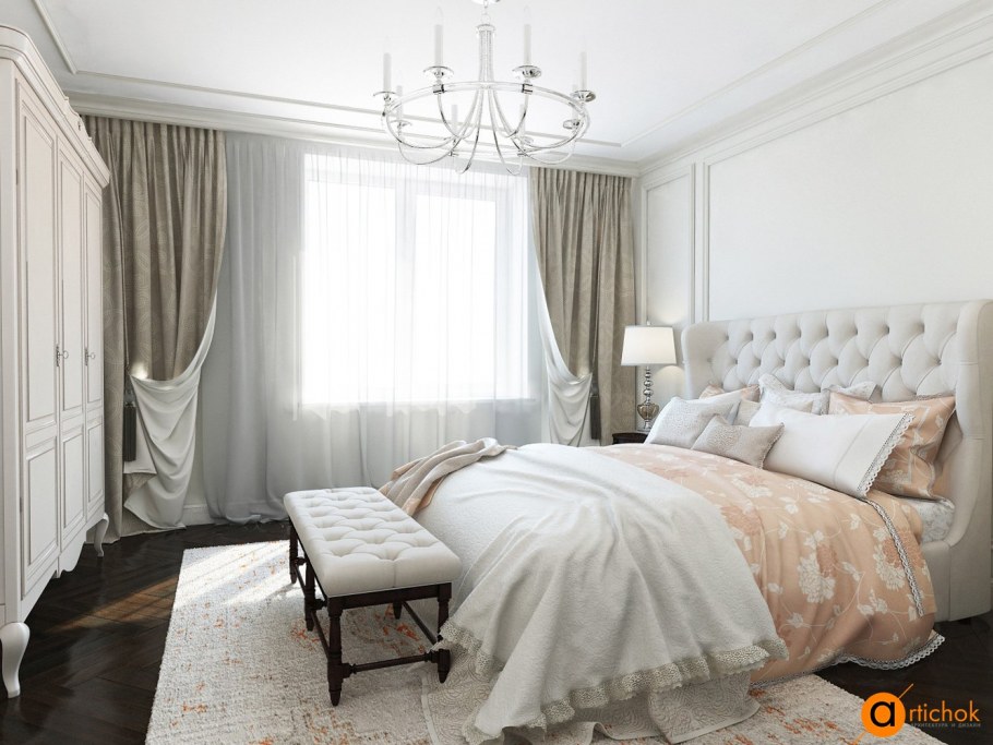 Спальни частный дом Неоклассика