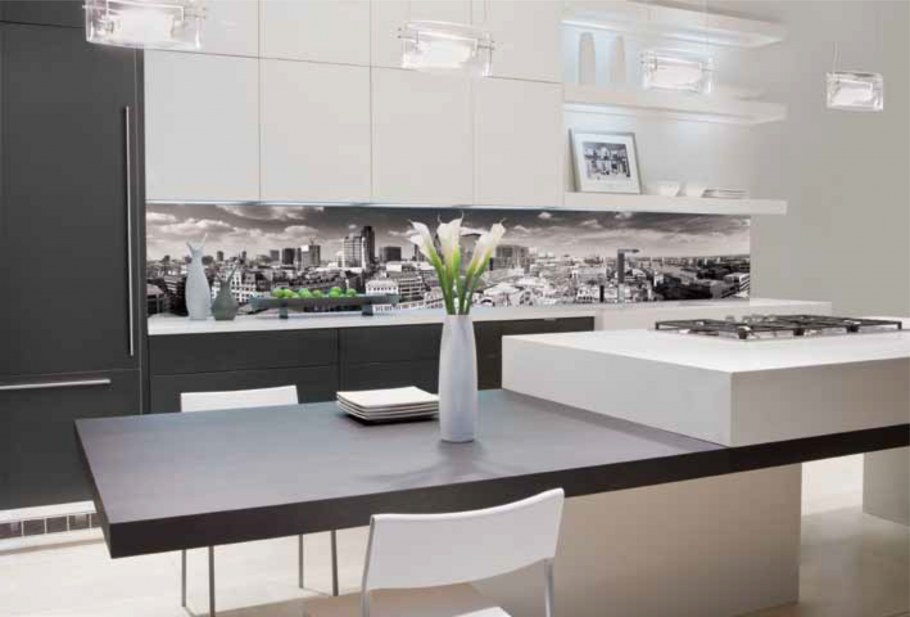 Скинали для черно белой кухни