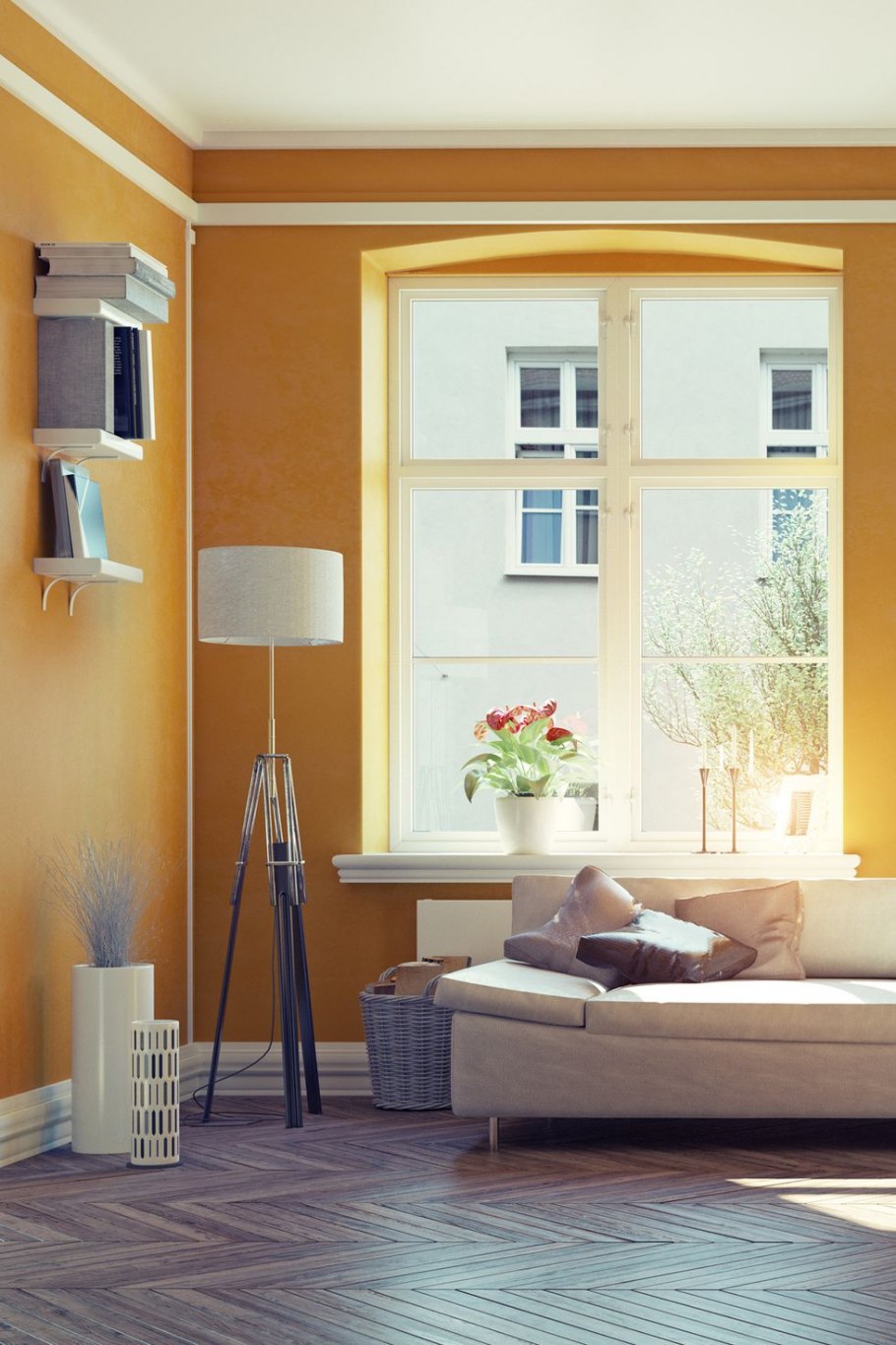 Теплые цвета в интерьере