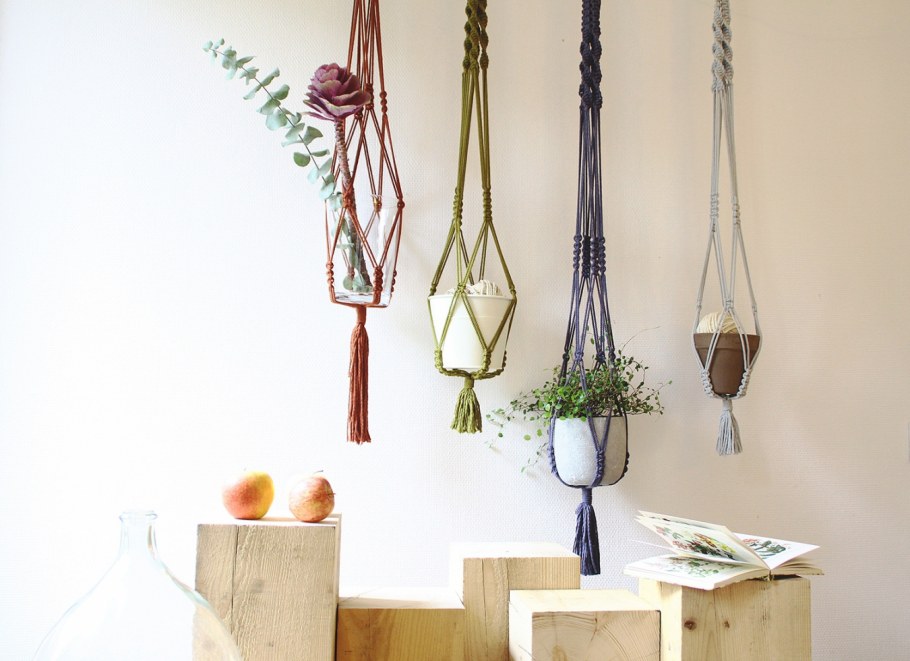 Декор веревкой интерьера