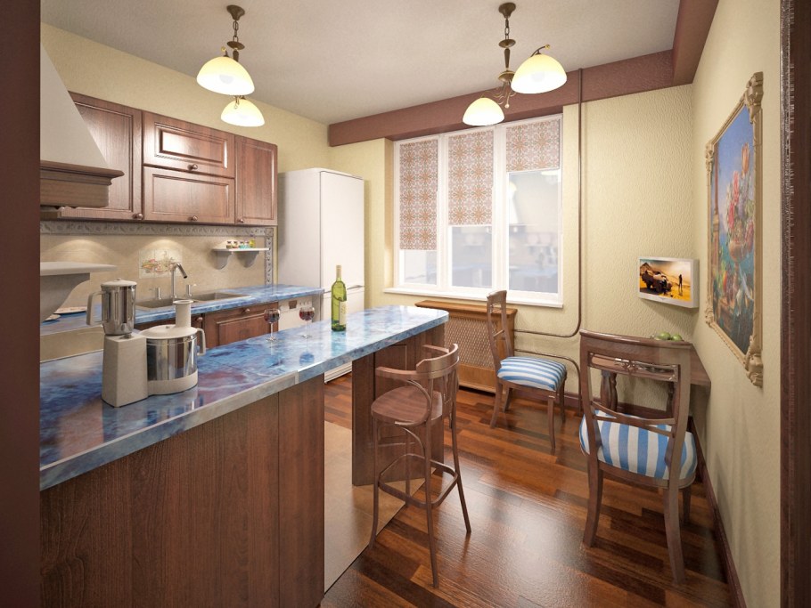 Однокомнатная квартира в средиземноморском интерьере