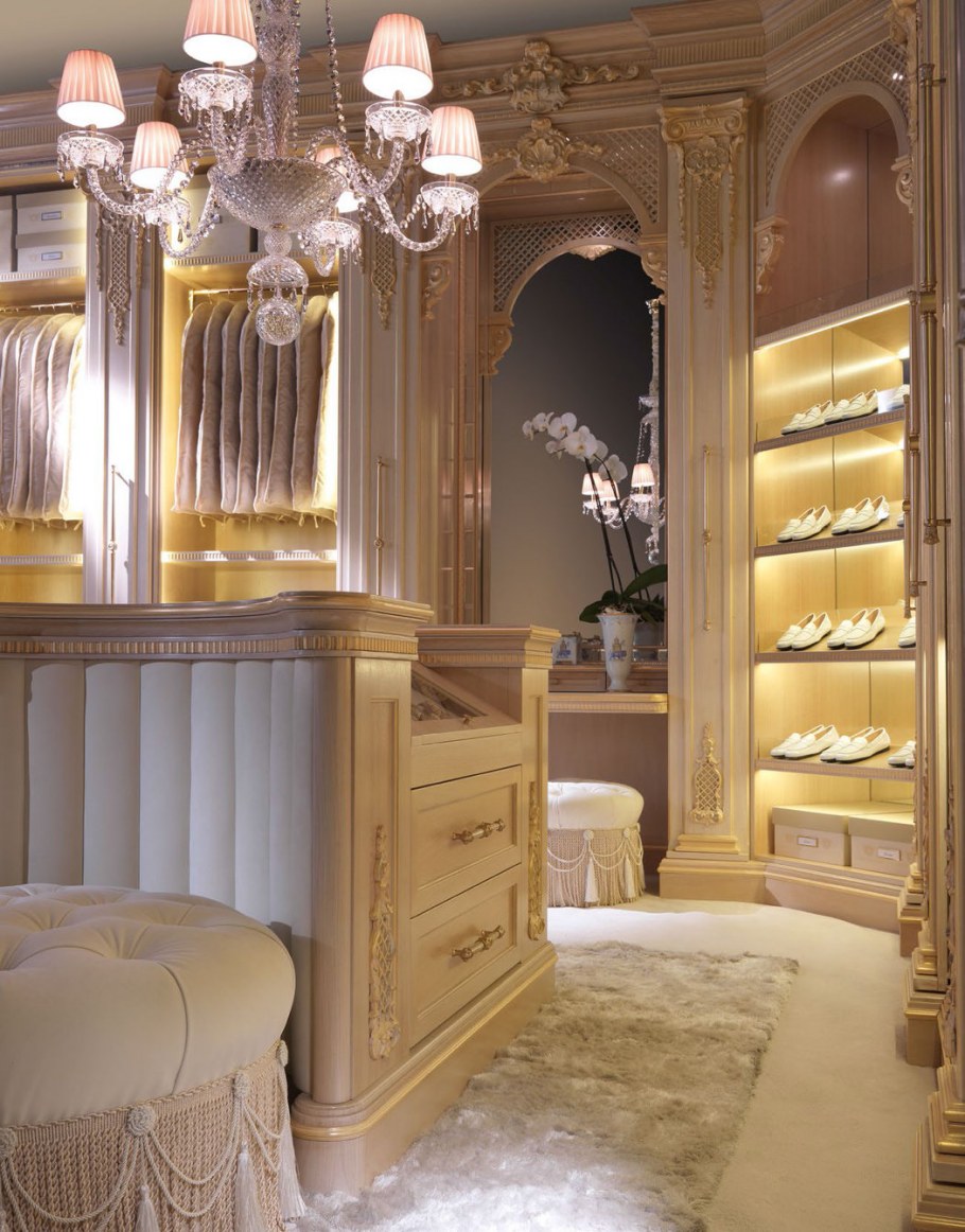 Роскошные гардеробные комнаты