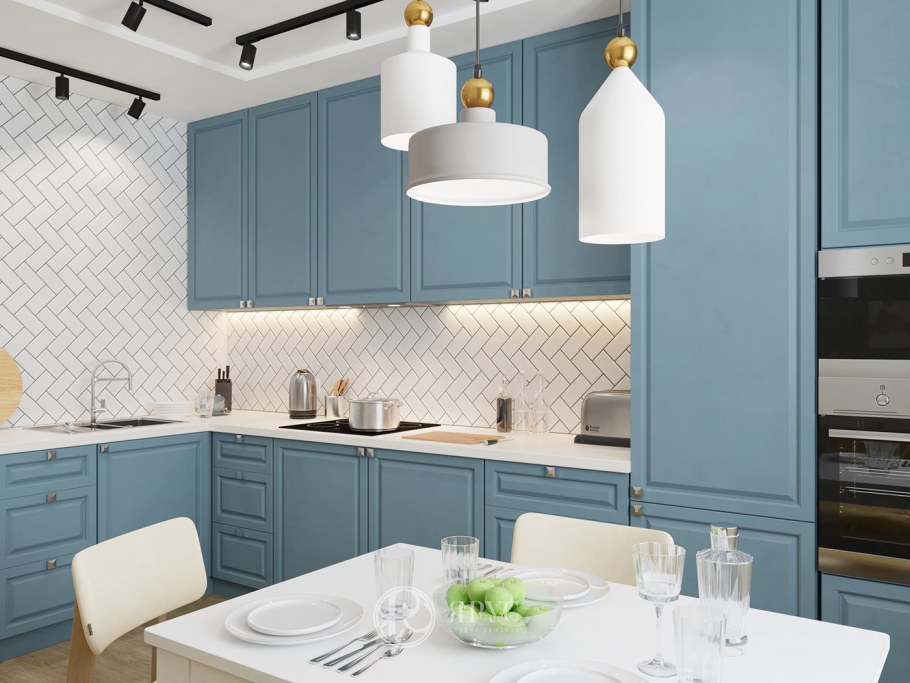 Ерста синий кухня икеа