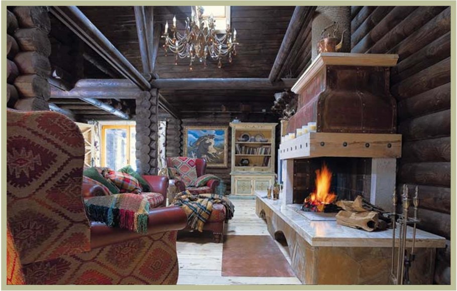 Охотничий домик интерьер