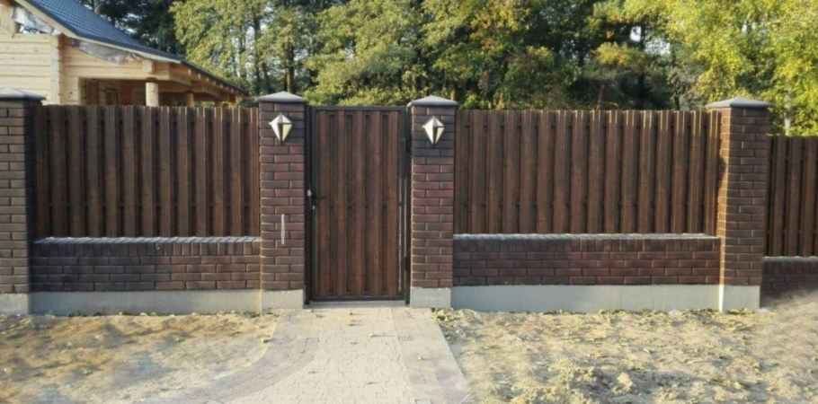 RAL 7024 профнастил забор