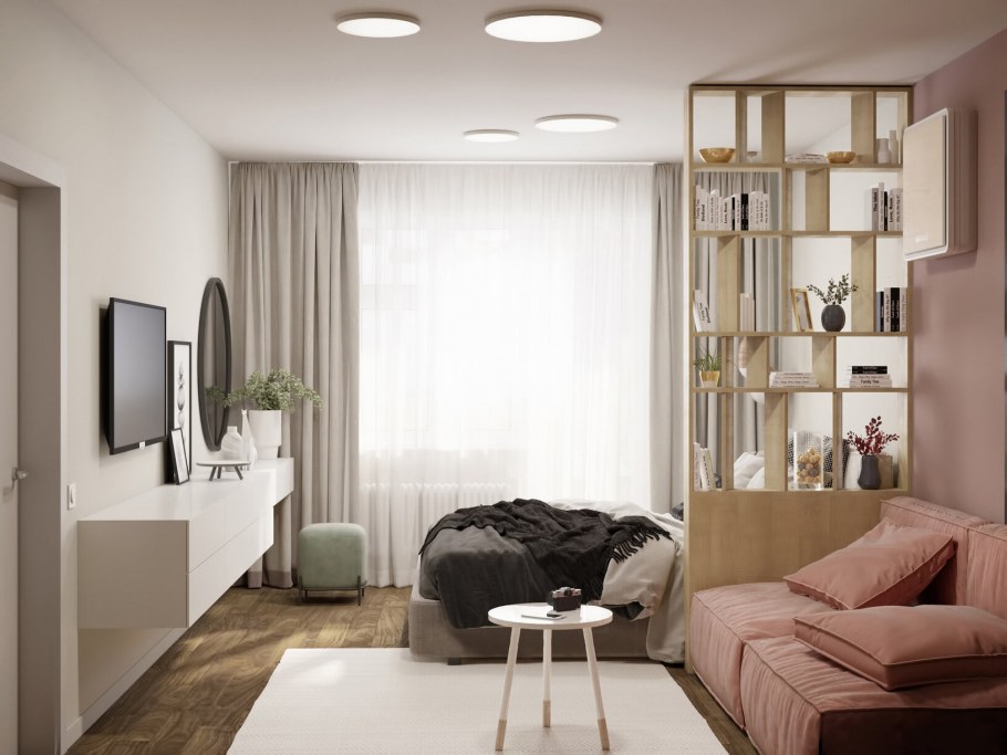 Интерьеры однокомнатные п-44