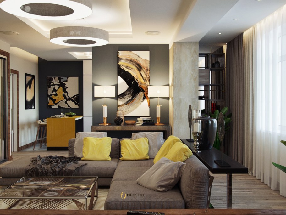 Современная гостиная необычные дизайны