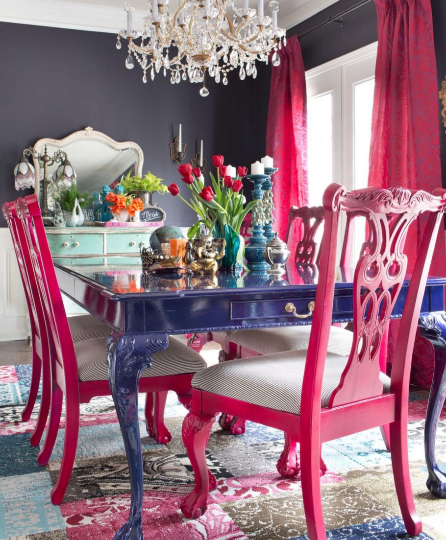 Синий комод-буфет