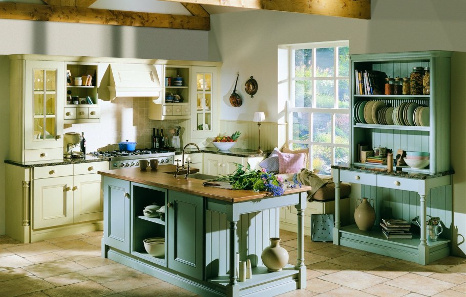Английский Кантри в интерьере кухни