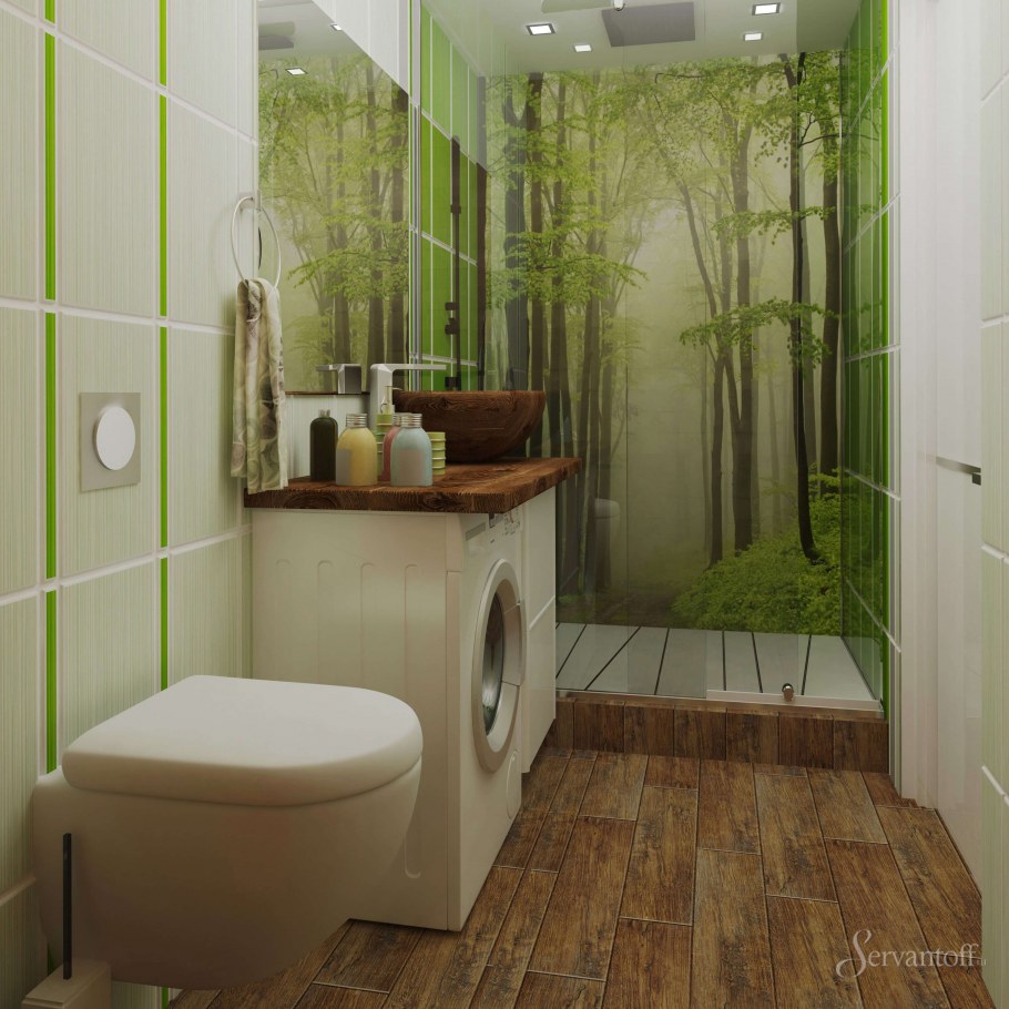 Ванна 5 кв.м экостиль