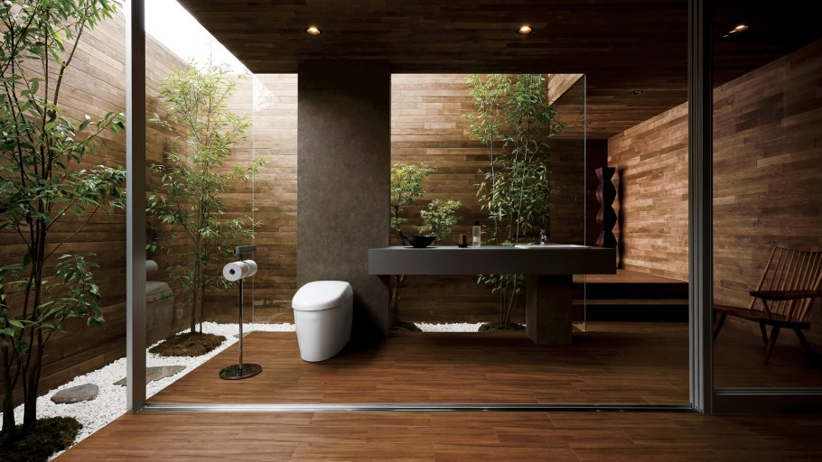 Ванная в стиле экостиль