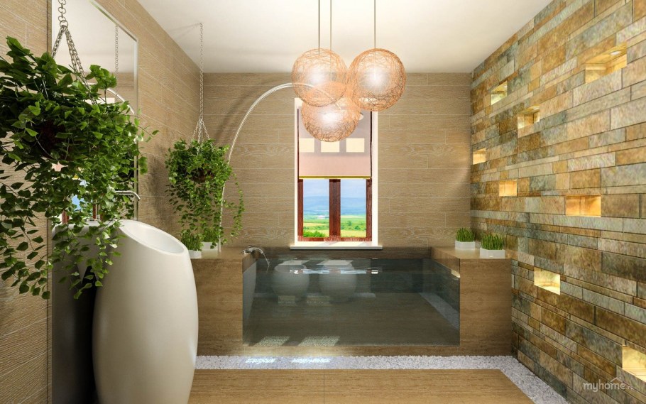 Ванная комната экостиль